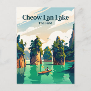 Cartão Postal Lago Cheow Lan Tailândia