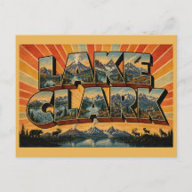 Lago Clark Alaska Vulcão Geleira Lago Arte