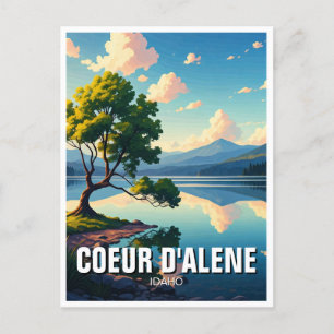 Cartão Postal Lago Coeur d'Alene Idaho
