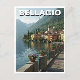 Cartão Postal Lago Como Bellagio Itália Viagem