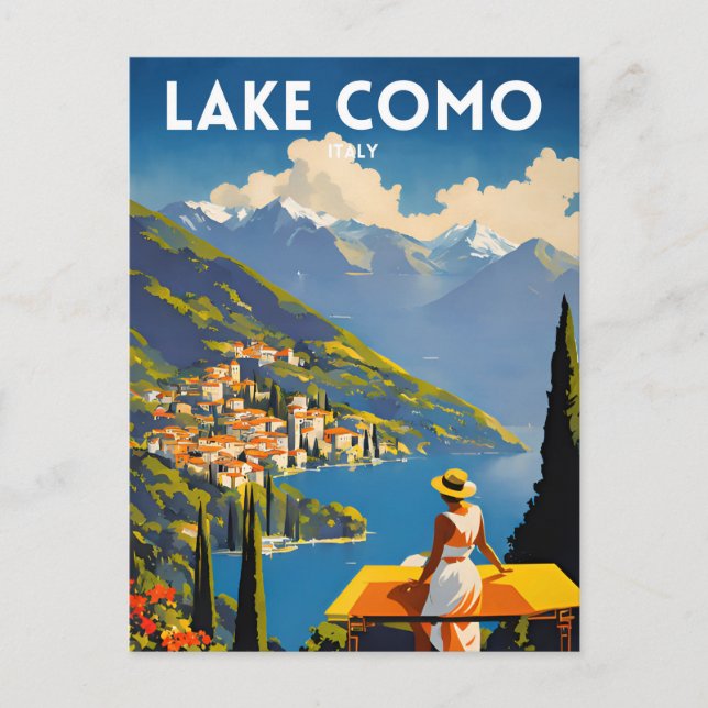 Cartão Postal Lago Como Itália (Frente)