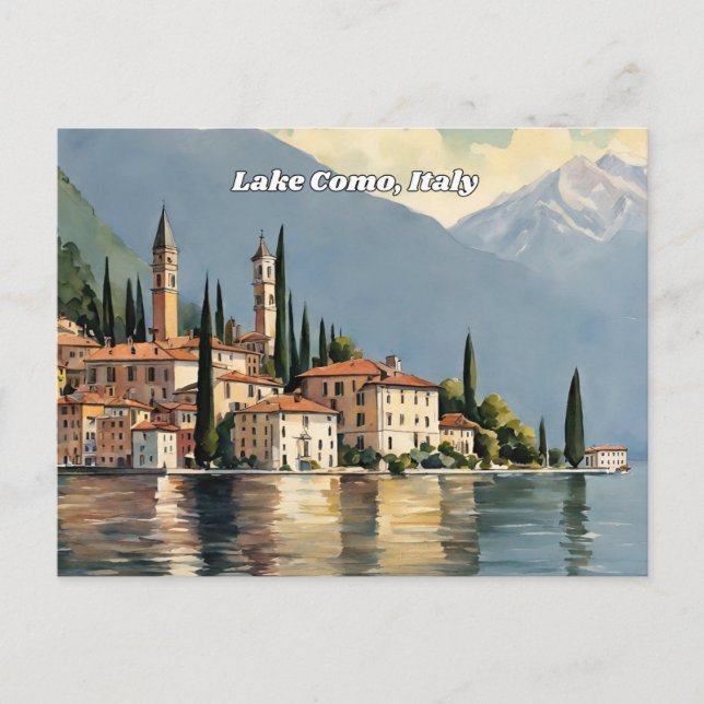 Cartão postal Lago Como Itália (Frente)