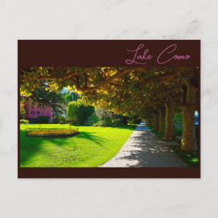 Cartão Postal Lago Como Itália Bellagio Walkway