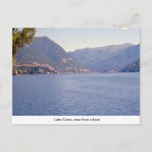 Cartão Postal Lago Como, vista de um barco