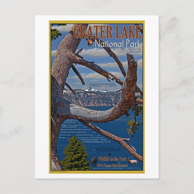 Cartão Postal Lago Crater - Verão de 2011 (Frente)