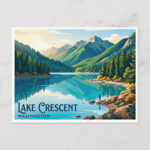 Cartão Postal Lago Crescent Port Angeles Washington
