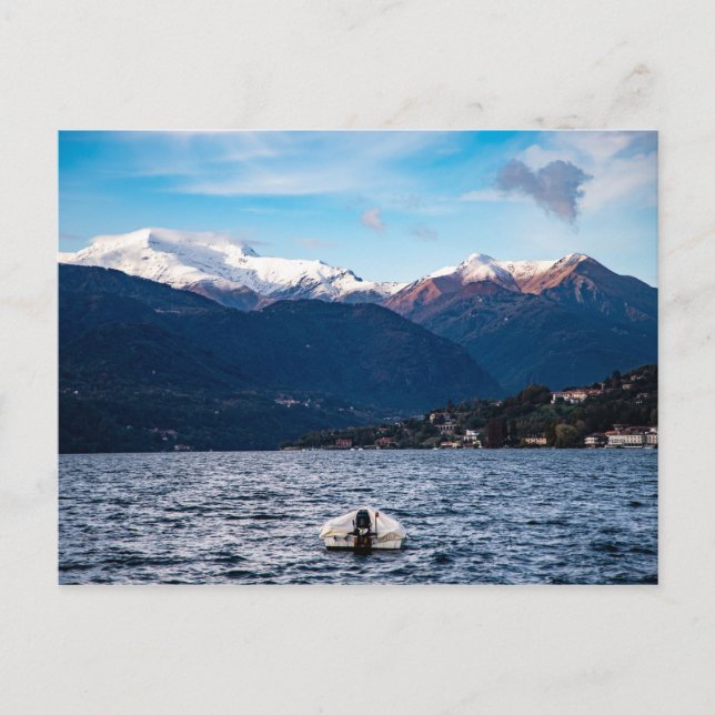 Cartão Postal Lago de aorta na Itália norte (Frente)