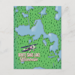 Cartão Postal Lago de areia branca Wisconsin