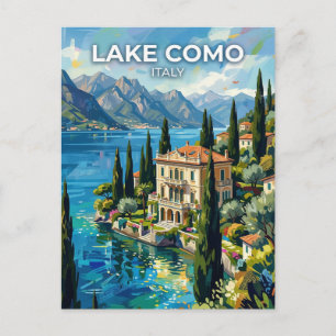 Cartão Postal Lago de Como Itália