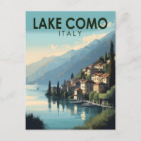 Lago de Como Itália Viagem Arte Vintage