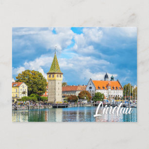 Cartão Postal Lago de Constança, Lindau, Alemanha