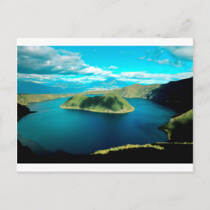 Cartão Postal lago de cratera vulcânica do Paraíso