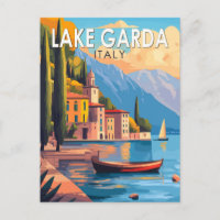 Lago de Garda Itália Viagem Arte Vintage