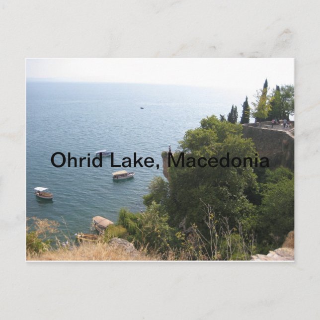 Cartão Postal Lago de Ohrid, Macedônia (Frente)