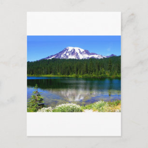 Cartão Postal Lago de Reflexão, Monte Rainier, WA, EUA