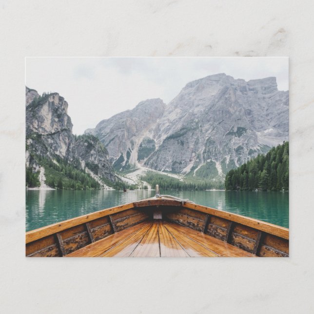 Cartão Postal Lago di Braies, Pragser Wildsee - Lake Prags Italy (Frente)