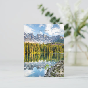 Cartão Postal Lago di Carezza, Itália,