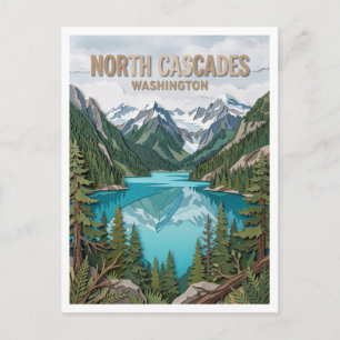 Cartão Postal Lago Diablo Newhalem Washington