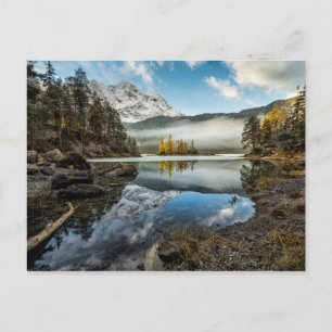 Cartão Postal Lago Eibsee mood da manhã