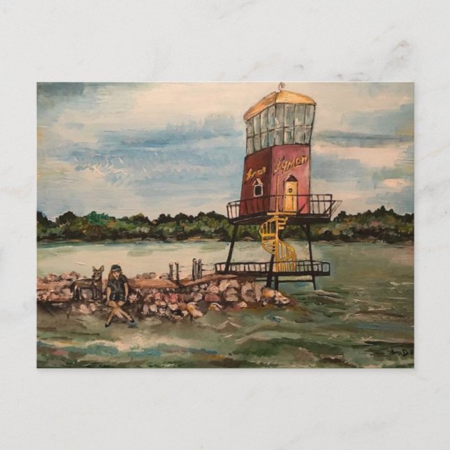 Cartão Postal Lago Erie Causeway, Sandusky, Ohio Postcard (Frente)