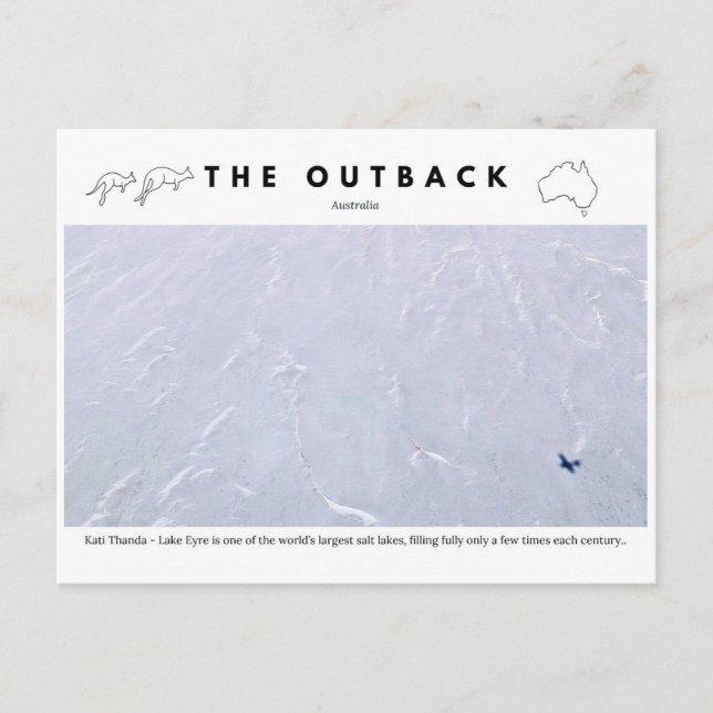 Cartão Postal Lago Eyre - Kati Thanda Lago Salgado (Frente)