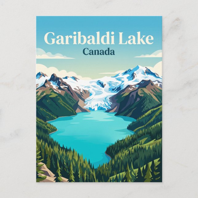 Cartão Postal Lago Garibaldi Canadá (Frente)