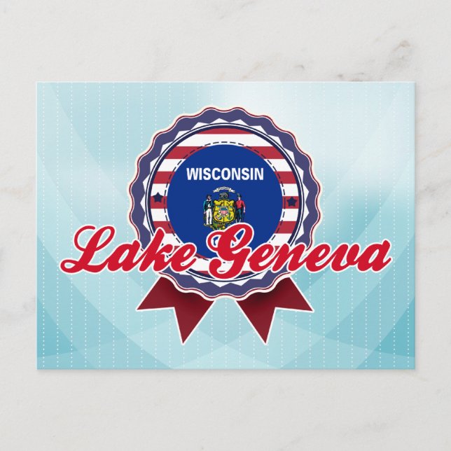 Cartão Postal Lago Genebra, WI (Frente)
