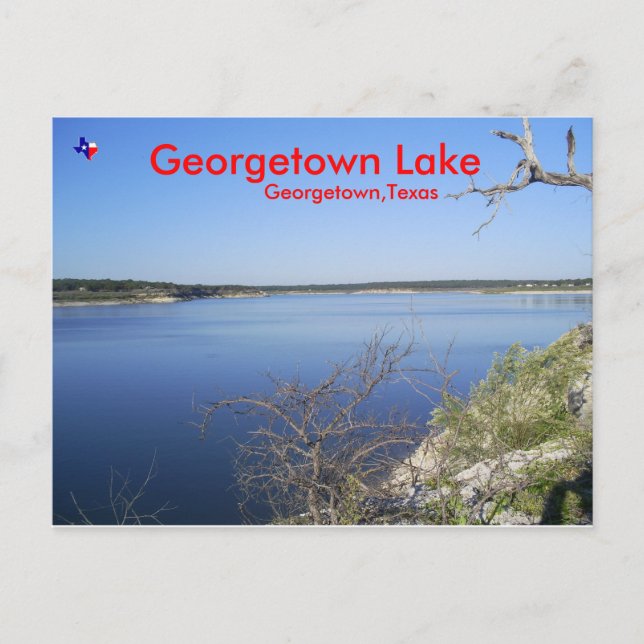 Cartão Postal Lago Georgetown. Georgetown Texas (Frente)