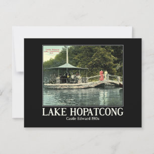 Cartão Postal Lago Hopatcong NJ Castle Edward 1910