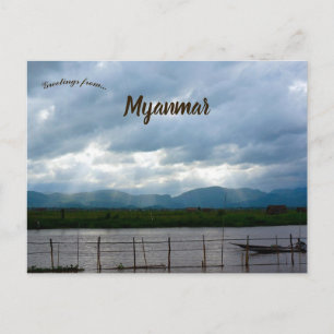 Cartão Postal Lago Inle Bagan Yangon Mianmar