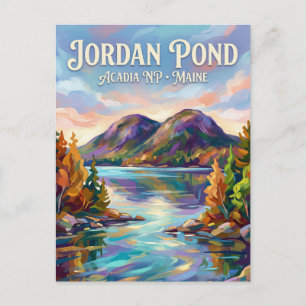 Cartão Postal Lago Jordan, Parque Nacional Acadia EUA