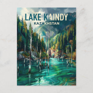Cartão Postal Lago Kaindy Cazaquistão