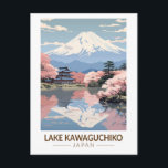 Cartão Postal Lago Kawaguchiko Japão Viagem Art Vintage<br><div class="desc">Lago Kawaguchiko vetor trabalho de arte design. O lago Kawaguchiko é um lago na cidade de Fujikawaguchiko,  Província de Yamanashi,  Japão. É o segundo maior dos Cinco Lagos Fuji.</div>