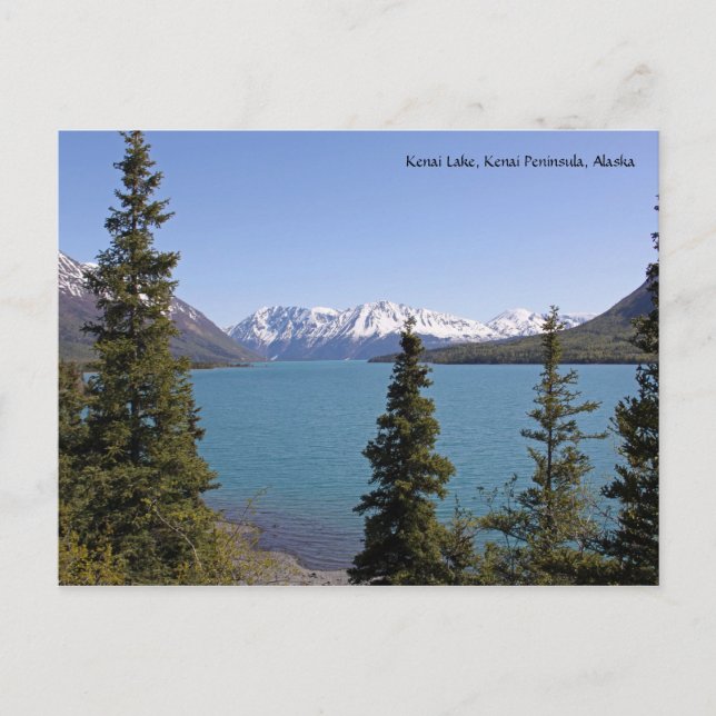 Cartão Postal Lago Kenai, Península Kenai, (Frente)
