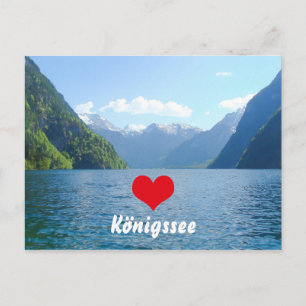 Cartão Postal Lago Königssee, na Baviera, Alemanha