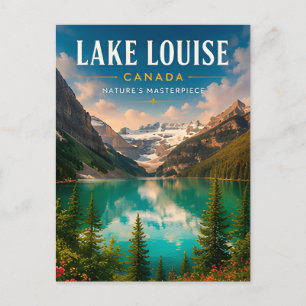 Cartão Postal 🏞️ Lago Louise Canadá Decoração de Casa Lago Alpi