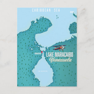 Cartão Postal Lago Maracaibo, Venezuela navegação no mapa.