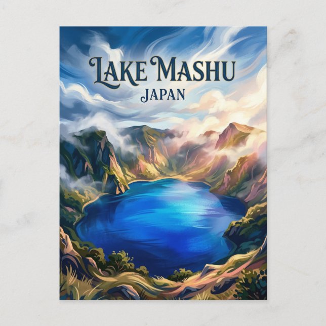 Cartão Postal Lago Mashū Japão (Frente)