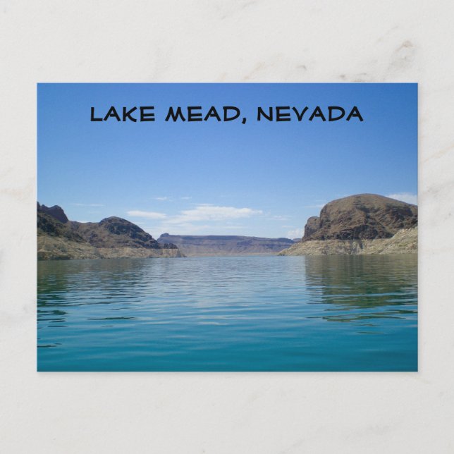 Cartão Postal Lago Mead perto de Las Vegas Nevada (Frente)