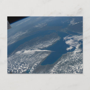 Cartão Postal Lago Michigan, Lago Huron E Estado De Michigan.