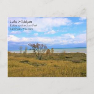 Cartão Postal Lago Michigan, Sheboygan, Wisconsin Postcard