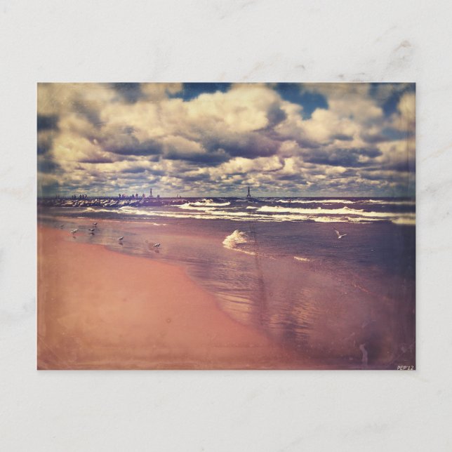 Cartão Postal Lago Michigan Summer (Frente)