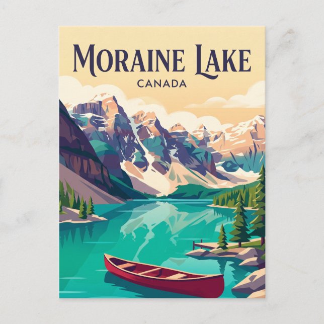 Cartão Postal Lago Moraine Canadá (Frente)