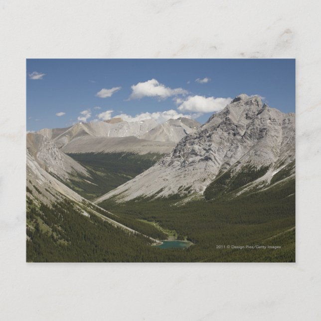 Cartão Postal Lago mountain em um vale com céu azul (Frente)