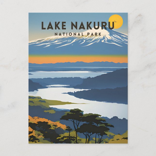 Cartão Postal Lago Nakuru Parque Nacional Viagem tradicional (Frente)