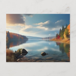 Cartão Postal Lago no outono
