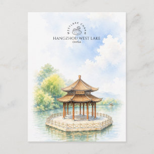 Cartão Postal Lago Oeste de Hangzhou China   Cartaz de Viagem em