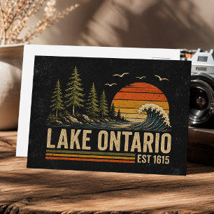 Cartão Postal Lago Ontario Vintage Grandes Lagos Vida no Lago