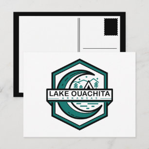 Cartão Postal LAGO OUACHITA arkansas lua hexa