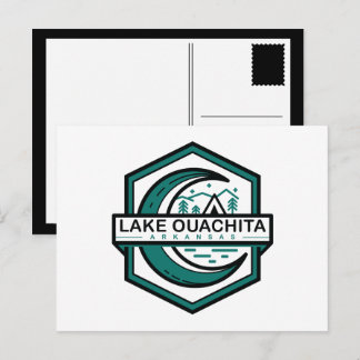 Cartão Postal LAGO OUACHITA arkansas lua hexa